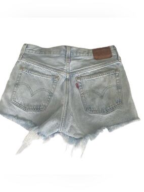 Levi’s Premium 501 Button Fly Denim Cut-Off Shorts Red Tab • Size 27